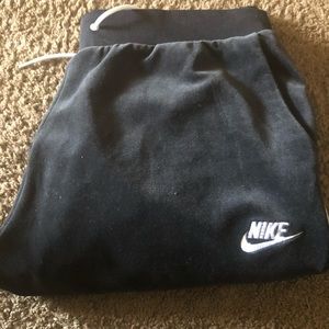 Nike velour pants black